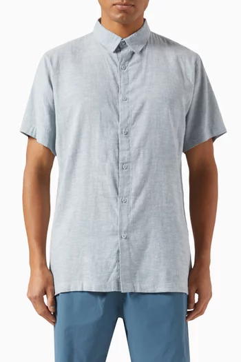 Short Sleeve Shirt in Stretch Linen