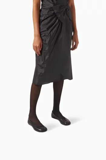 حذاء باليرينا تابي بكعب مسطح جلد