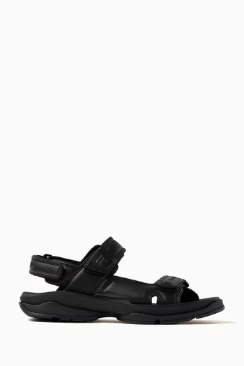 Tourist Sandals in Faux Leather