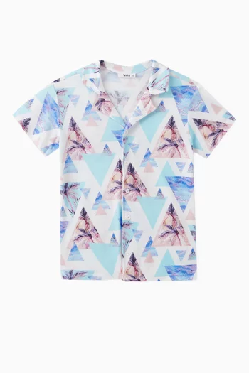Graphic Print Shirt in Cotton