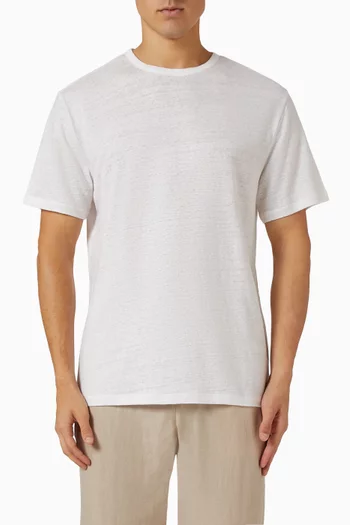 Crewneck T-shirt in Linen