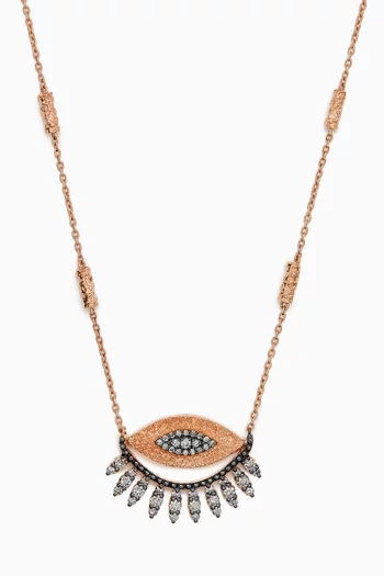 Raia Champagne Diamond Necklace in 14kt Rose Gold