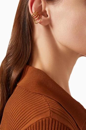 Chaos Single Ear Cuff in Gold Vermeil