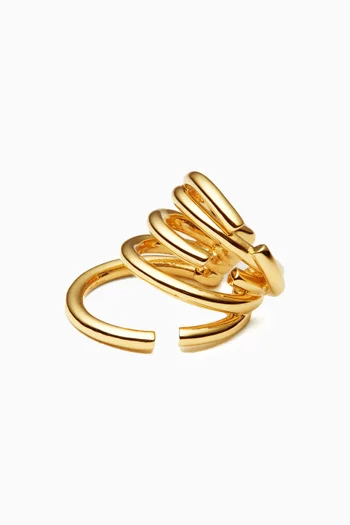 Chaos Single Ear Cuff in Gold Vermeil