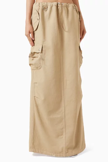 Cargo  Maxi Skirt in Cotton
