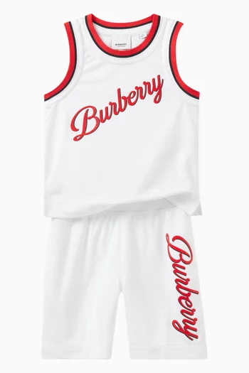 Logo-print Jersey Shorts in Polyester