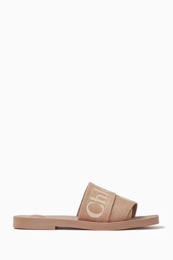 Woody Logo Slides in Linen