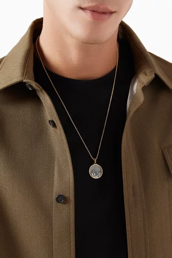 Water & Fire Amulet in 18kt Gold & Sterling Silver