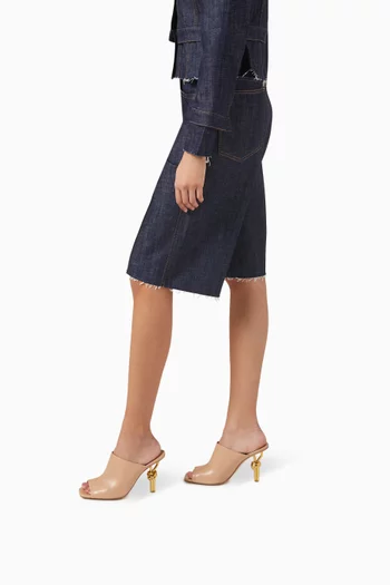 Knot 90 Square-toe Mules in Leather