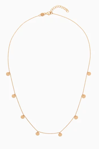 Galeria Disc Charm Necklace in 18kt Gold