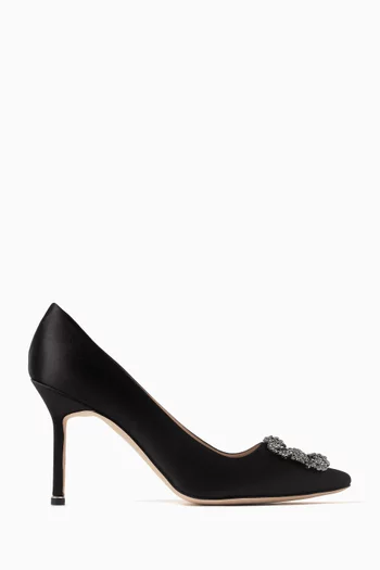Hangisi 90 Buckle Pumps in Satin