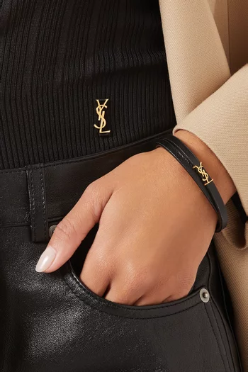 سوار أوبيوم بتصميم ملفوف مزدوج جلد