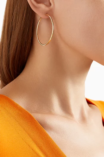 Golden Circle Hoop Earrings in 18kt Gold