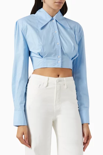 Cropped Darted Shirt