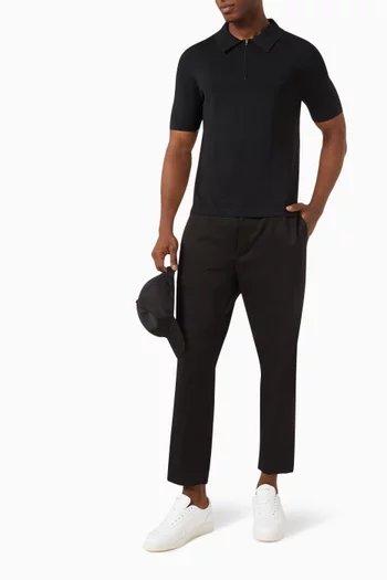 Half-zip Polo Shirt in Viscose-blend