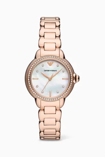 Mia Quartz Stainless Steel Watch, 32mm