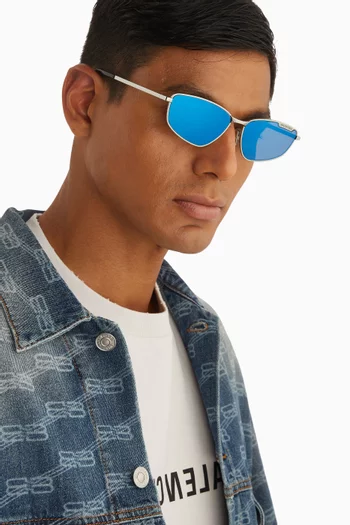 Everyday D-Frame Sunglasses in Metal