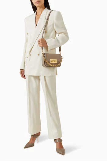 Diamond Crossbody Bag in Leather