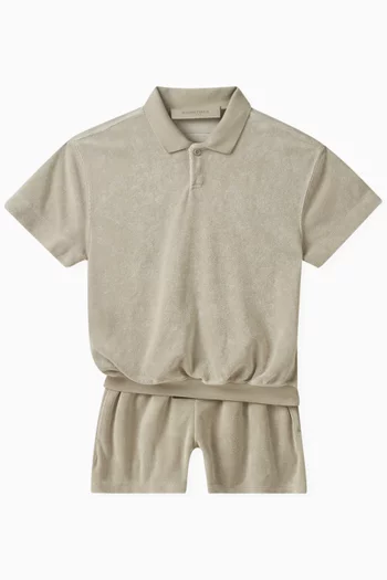 Running Shorts in Cotton-blend Terry