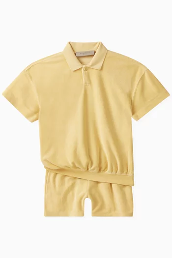 Running Shorts in Cotton-blend Terry