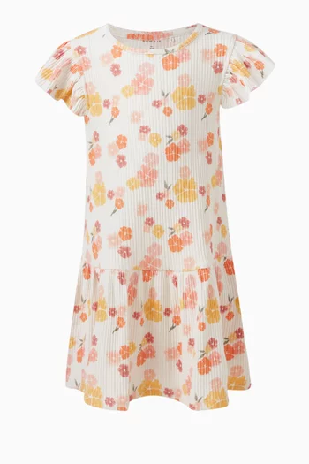 Floral-print Dress in Cotton