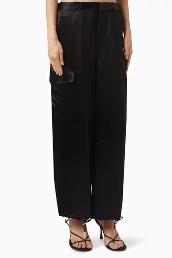 Taylor Cargo Pants in Satin