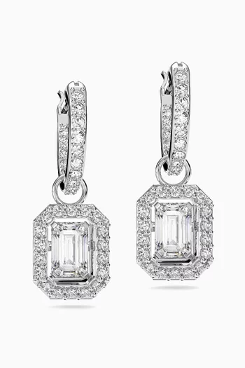 Millenia Drop Earrings in Rhodium-plated Metal