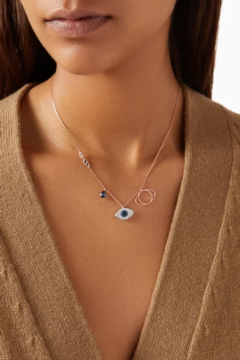 قلادة سواروفسكي سيمبولك معدن مطلي بألوان مختلفة