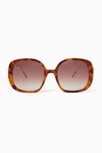 Marilu Oversized Sunglasses in Acetate & Metal