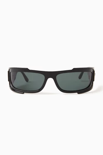 Medusa Biggie Shield Sunglasses in Acetate