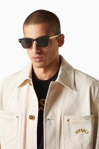 Square Frame Sunglasses in Acetate