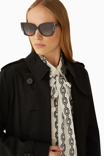 Oversized Cat-eye Sunglasses in Acetate