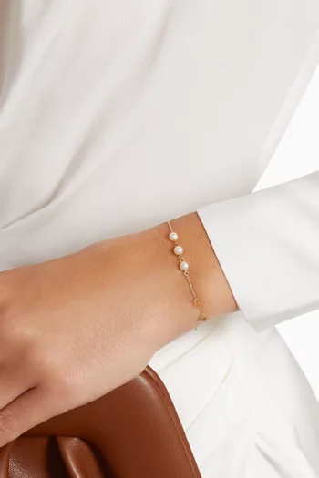 Kiku Pearl Bracelet in 18kt Gold