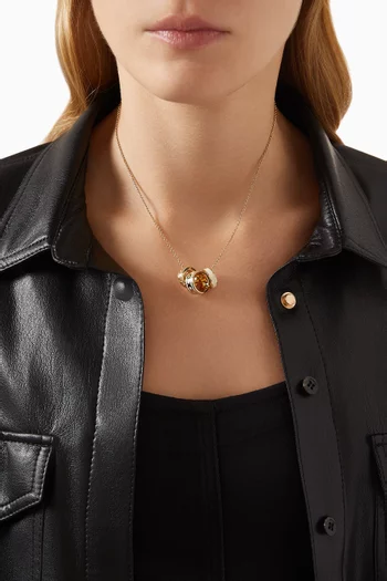 C Signature Rondelle Necklace in Metal