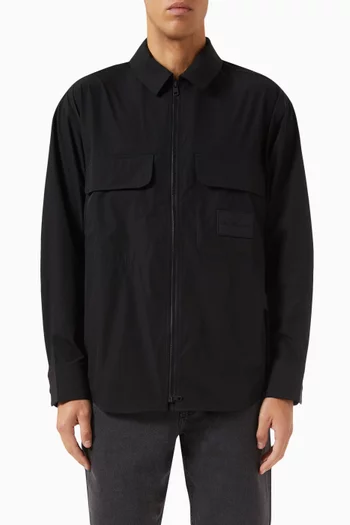 Zip-up Overshirt in Recycled Nylon-blend