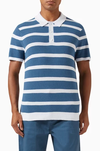 Short Sleeved Polo Shirt in Cotton Knit