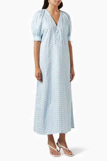 Vichy-print Garden Dress
