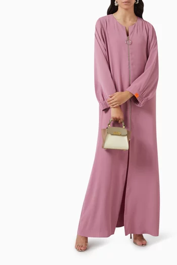 Zip-up Abaya