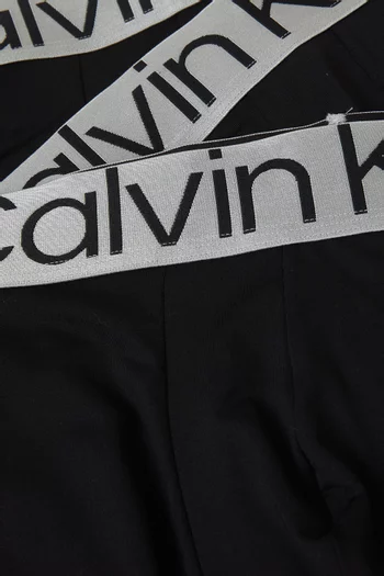 طقم بوكسر بشعار الماركة نايلون، 3 قطع