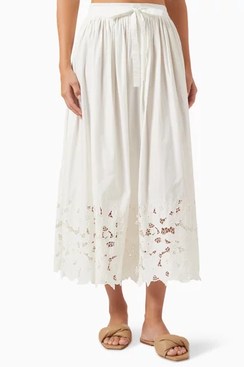Georgina Midi Skirt in Cotton
