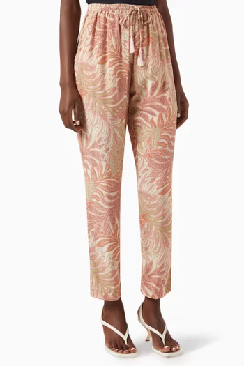 Bianca Printed Pants in Silk
