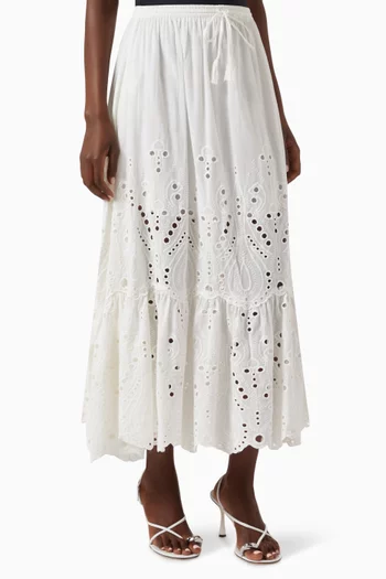 Sierra Midi Skirt in Cotton