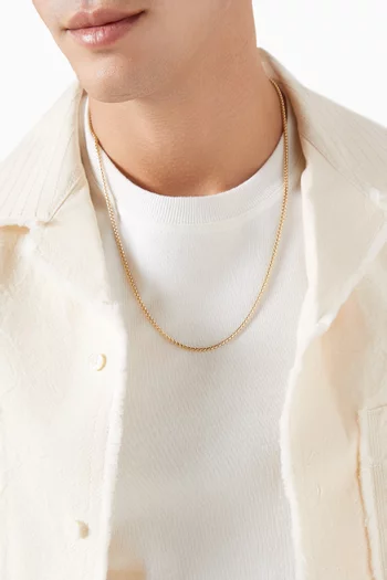 Box Chain Necklace in 18kt Yellow Gold, 2.7mm