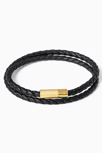 Wrap Braided Bracelet in Leather