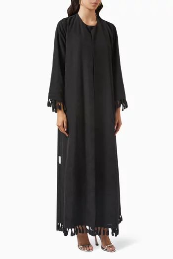 Knotted Abaya in Cotton Organza