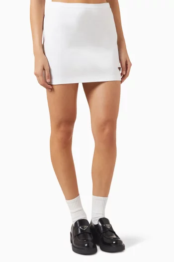 Logo Plaque Mini Skirt in Cotton-jersey