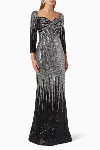 Sequin-embellished Mermaid Gown
