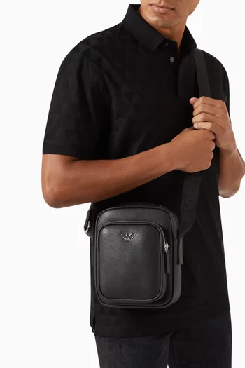 EA Eagle Messenger Bag in Saffiano Leather