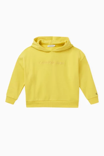 Embroidered Logo Hoodie in Cotton