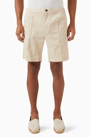 Pintuck Shorts in Linen